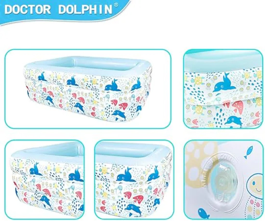 DOCTOR DOLPHIN INFLATABLE SWIM POOL, 300x180x60CM ,3+Years