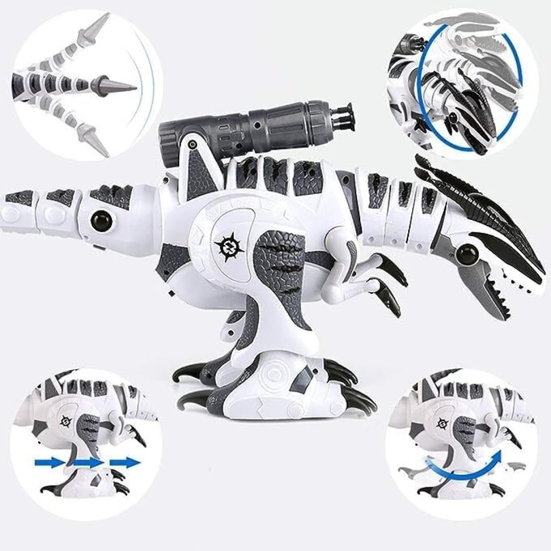 Dinosaur Robot Toy for Kids, Smart Programmable Giant Interactive Dinosaur with Walking, Singing, Dancing, and Light-Up Features, STEM Learning Gift for Boys and Girls