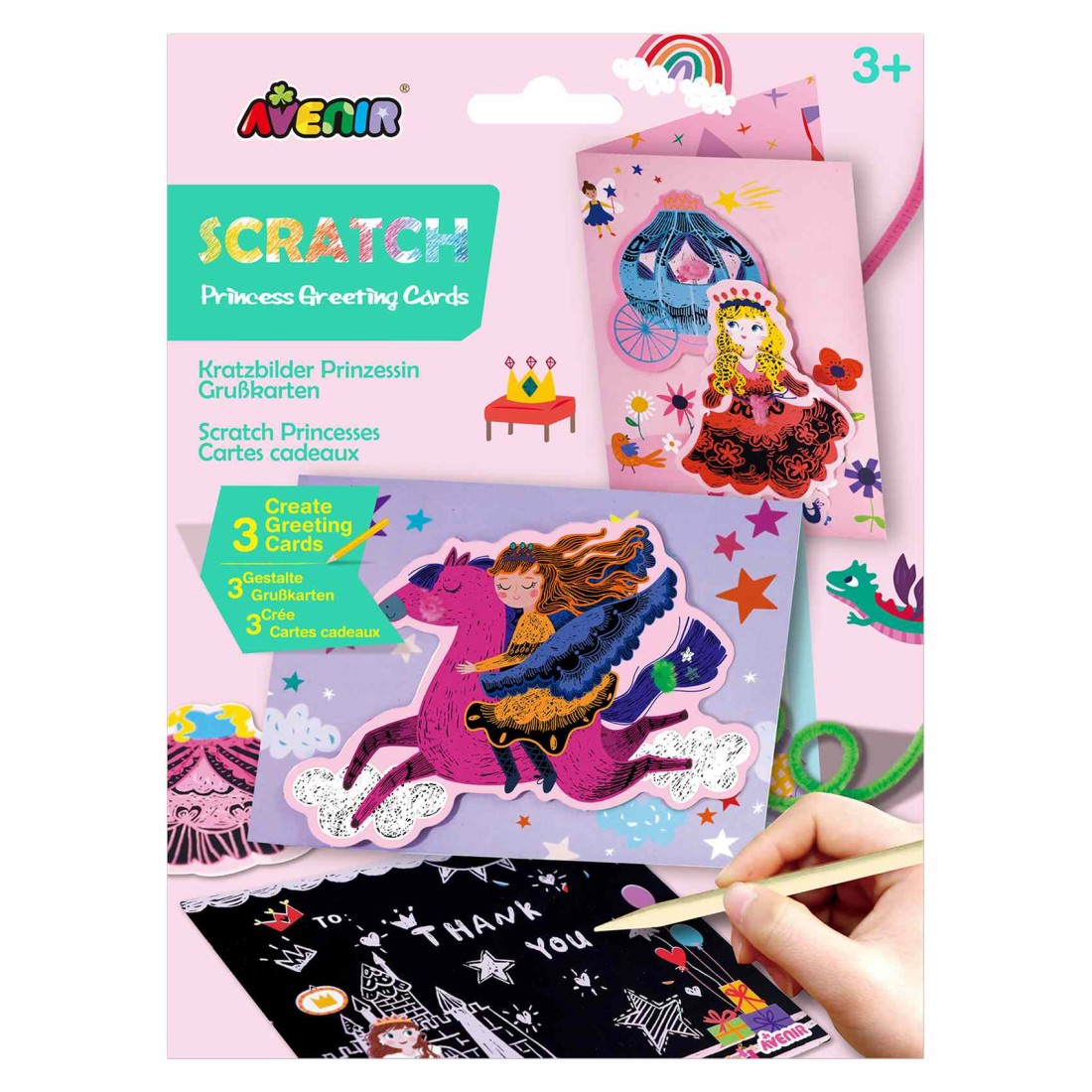 Avenir Scratch Greeting Cards AVCH2218(55-58) Assorted