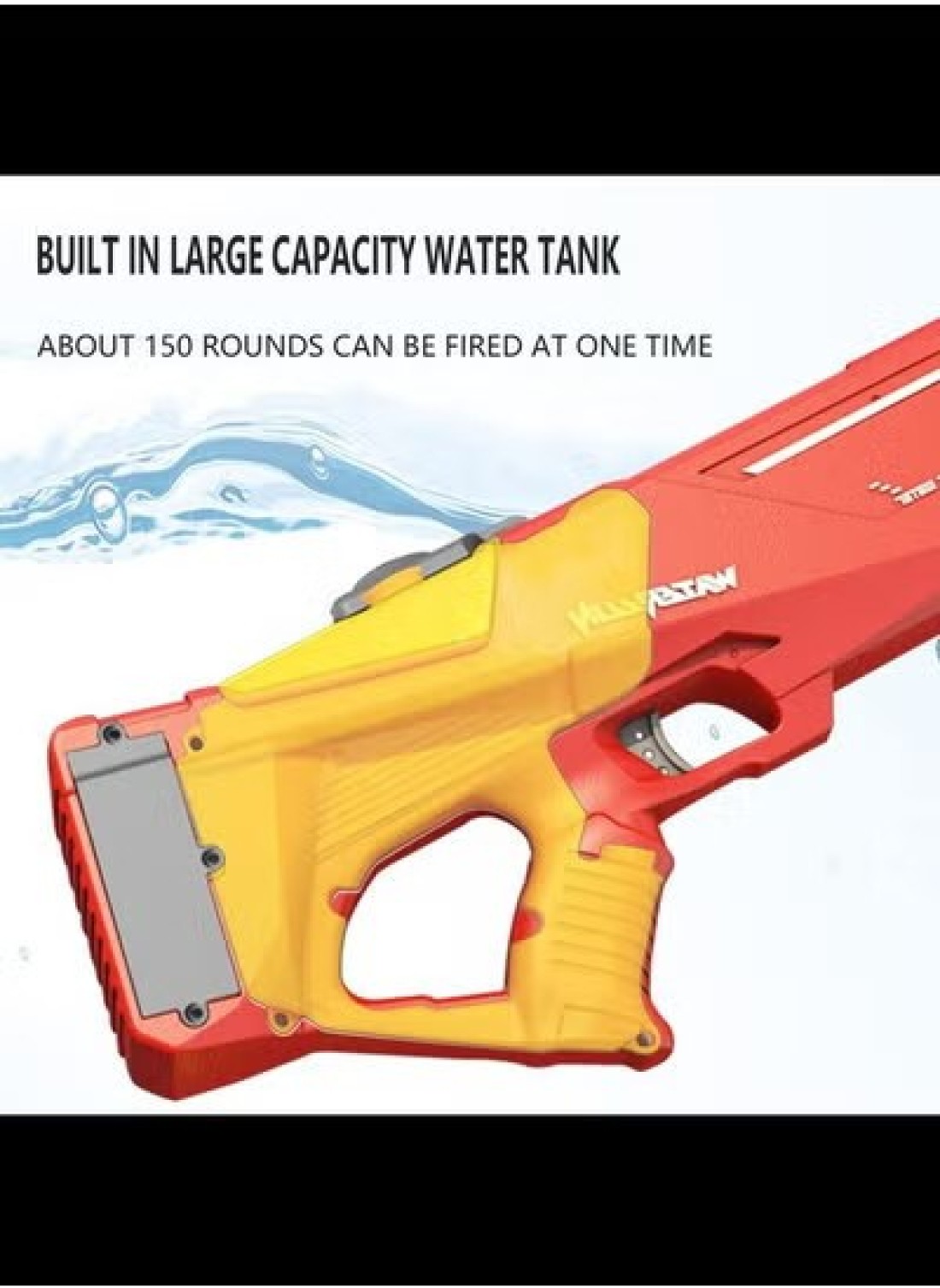 Radiotronics Toy Garrage Shark Electric Rechargeable Waterproof Water Bursting Gun Toy Sprayer for Summer, Outdoor, Beach & Pool Ideal for Kids, Adults, 550ml Capacity (Red)