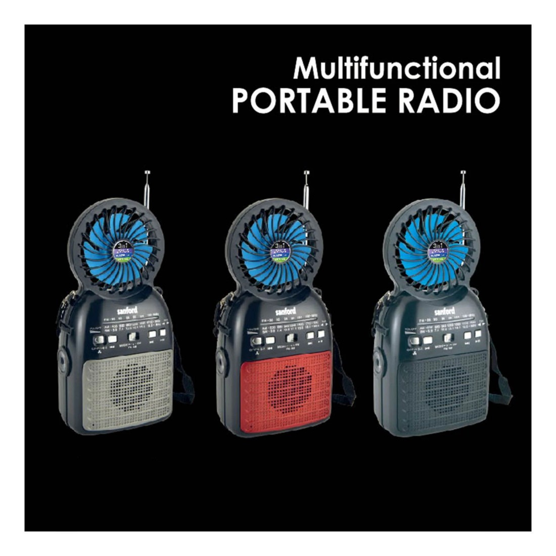 Sanford Multifunctional Rechargeable Radio With LED Night Light