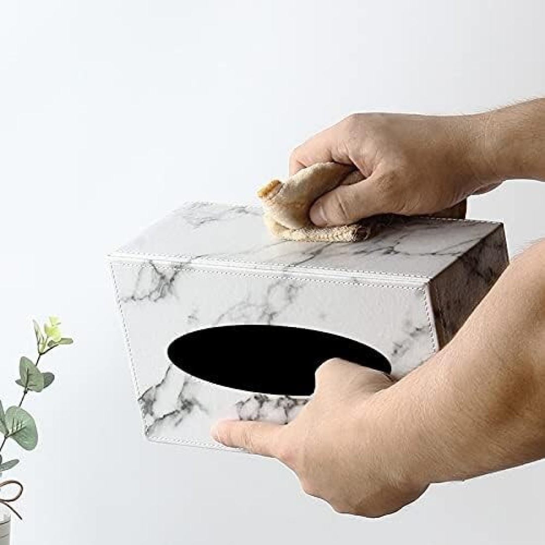 Tissue Box Cover Holder – Stylish Napkin Holder Organizer for Living Room, Office, Bedroom, and Bathroom – Elegant Design for Desk, Countertop, and Vanity