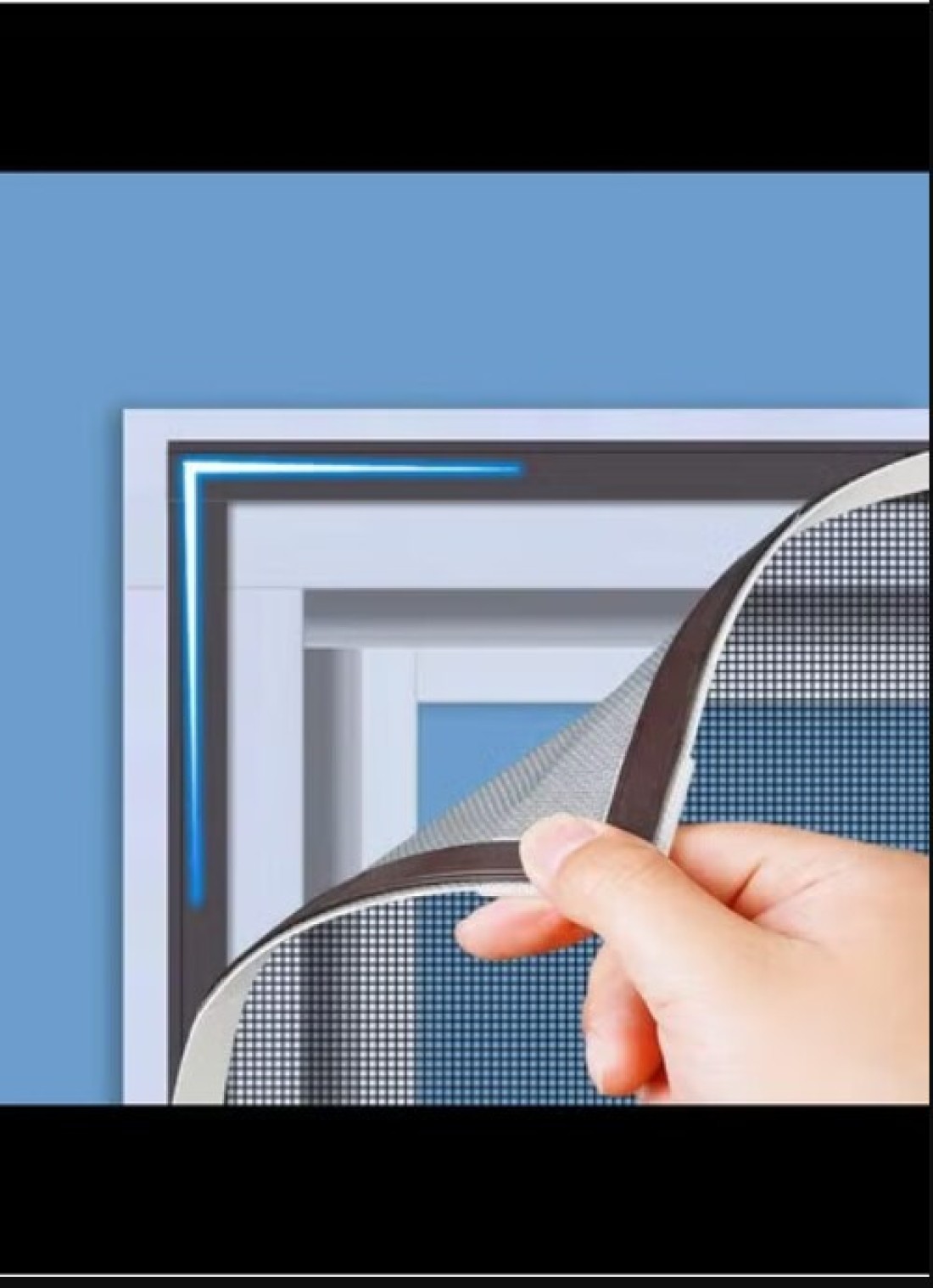Magnetic Self-Adhesive Mosquito Net Removable Screen Window And Door Net Dark Gray Border + White Screen- 130 * 180cm
