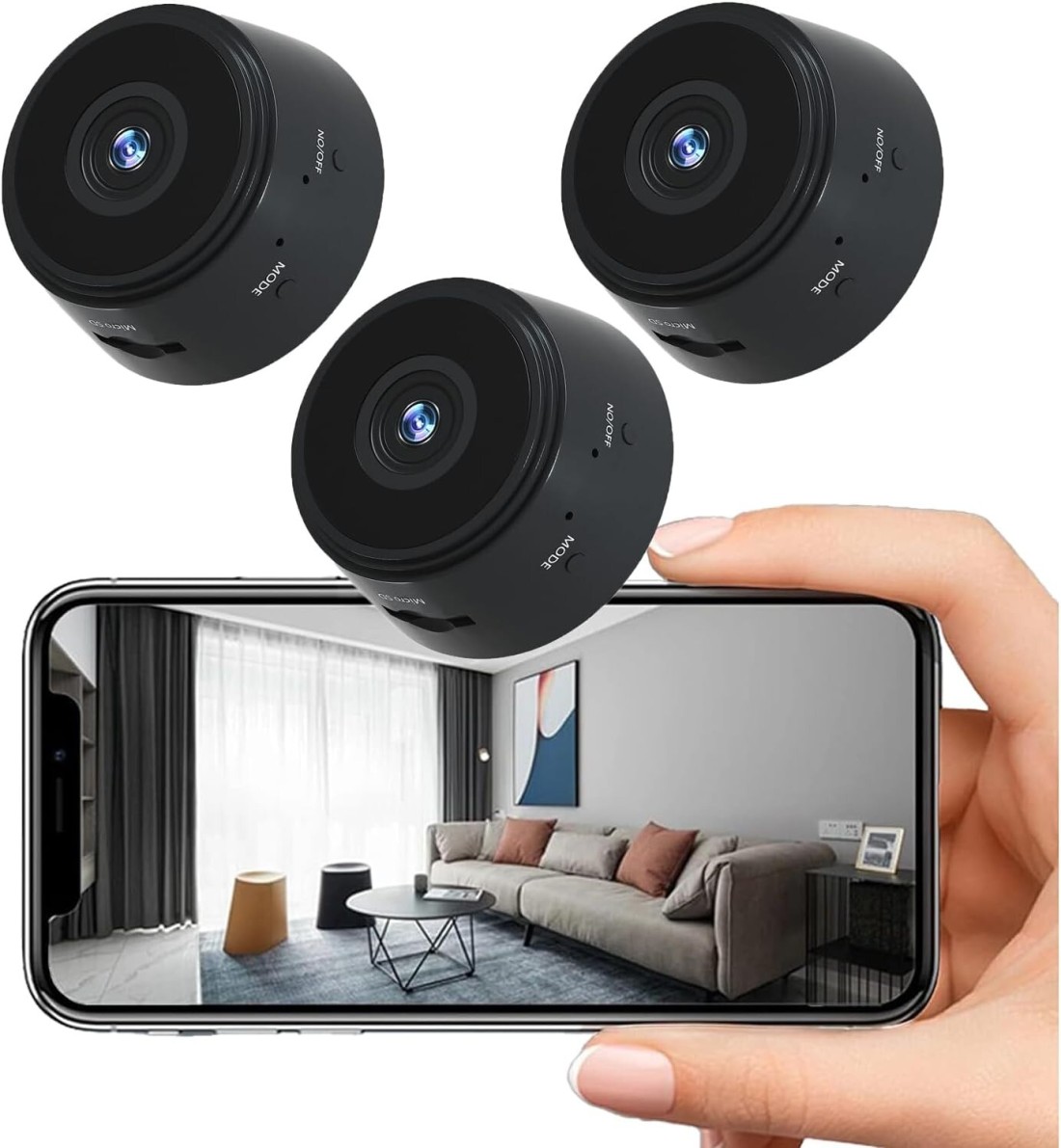 Mini Hidden Camera Wireless – Portable Nanny Camera with HD 1080P, Night Vision, and Motion Detection – Small Spy Camera for Home & Office