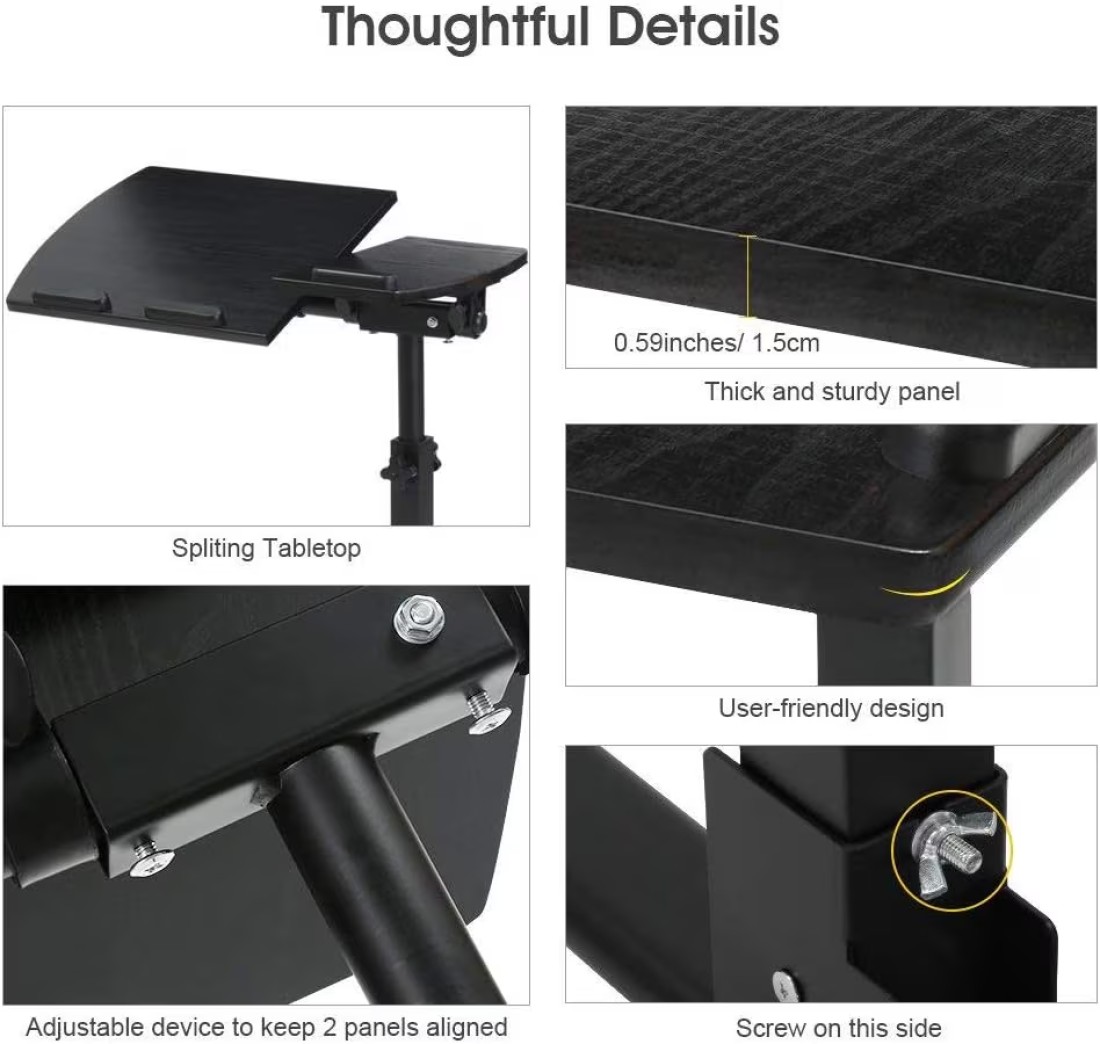 Laptop Table Small Folding Lap Desk Bed Tray Portable Foldable Table for Working Reading Studying
