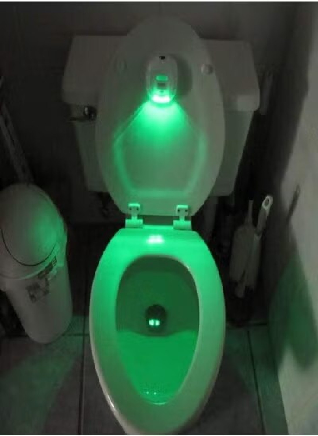 Radiotronics Motion Activated Toilet Night Light, Auto Motion Sensor Toilet Seat Night Light Bathroom Nightlight with Red and Green Light