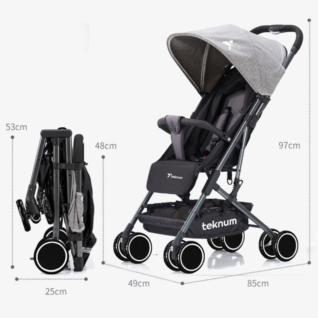 Teknum Yoga Lite Stroller - Black