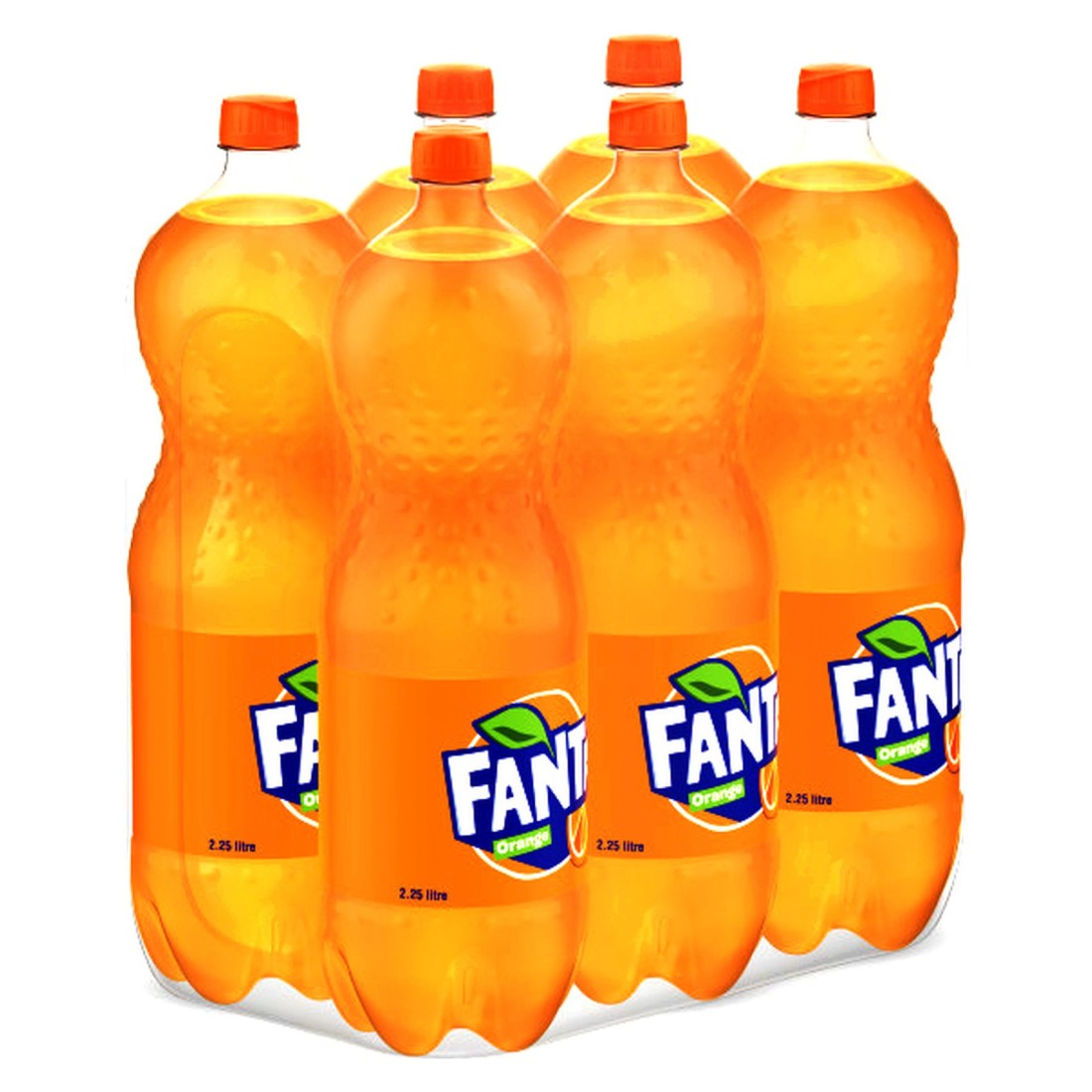 Fanta Orange Carbonated Soft Drink Pet 2.25L Pack of 6