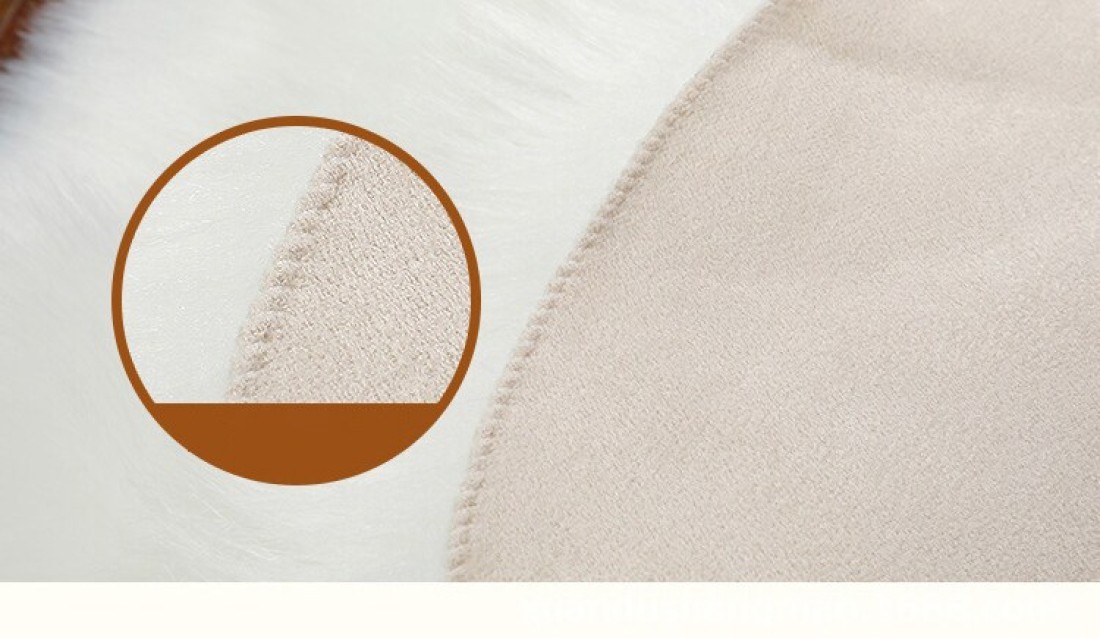 Super Soft Rabbit Fur Round Living Room Carpet With Anti Slip Bottom (Size 80CM)