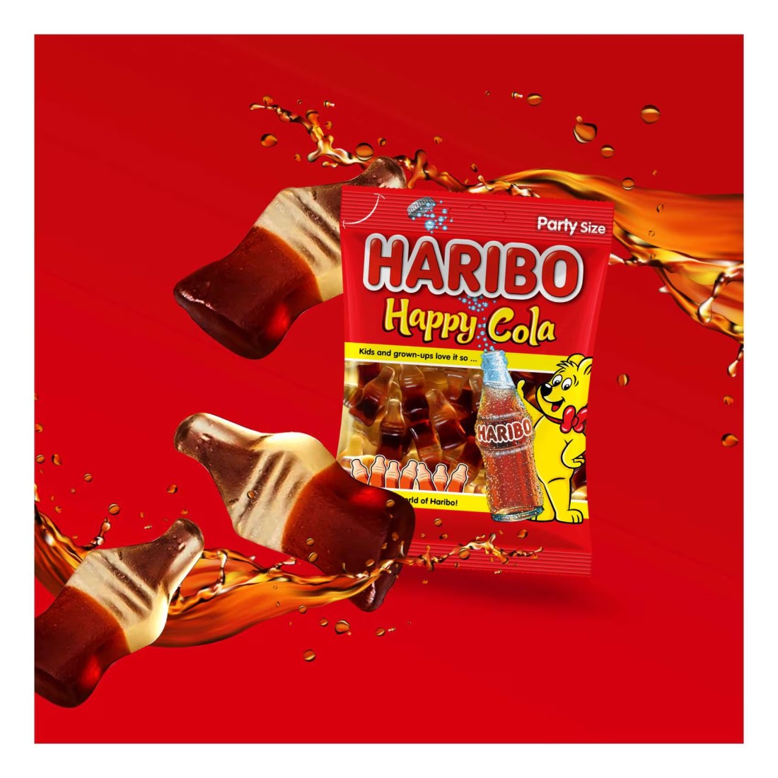 Haribo Mini Happy Cola Maxi Candy Bag, 200g