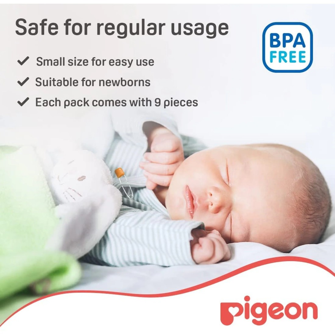 Pigeon Safety Pins K882 Small 9 PCS