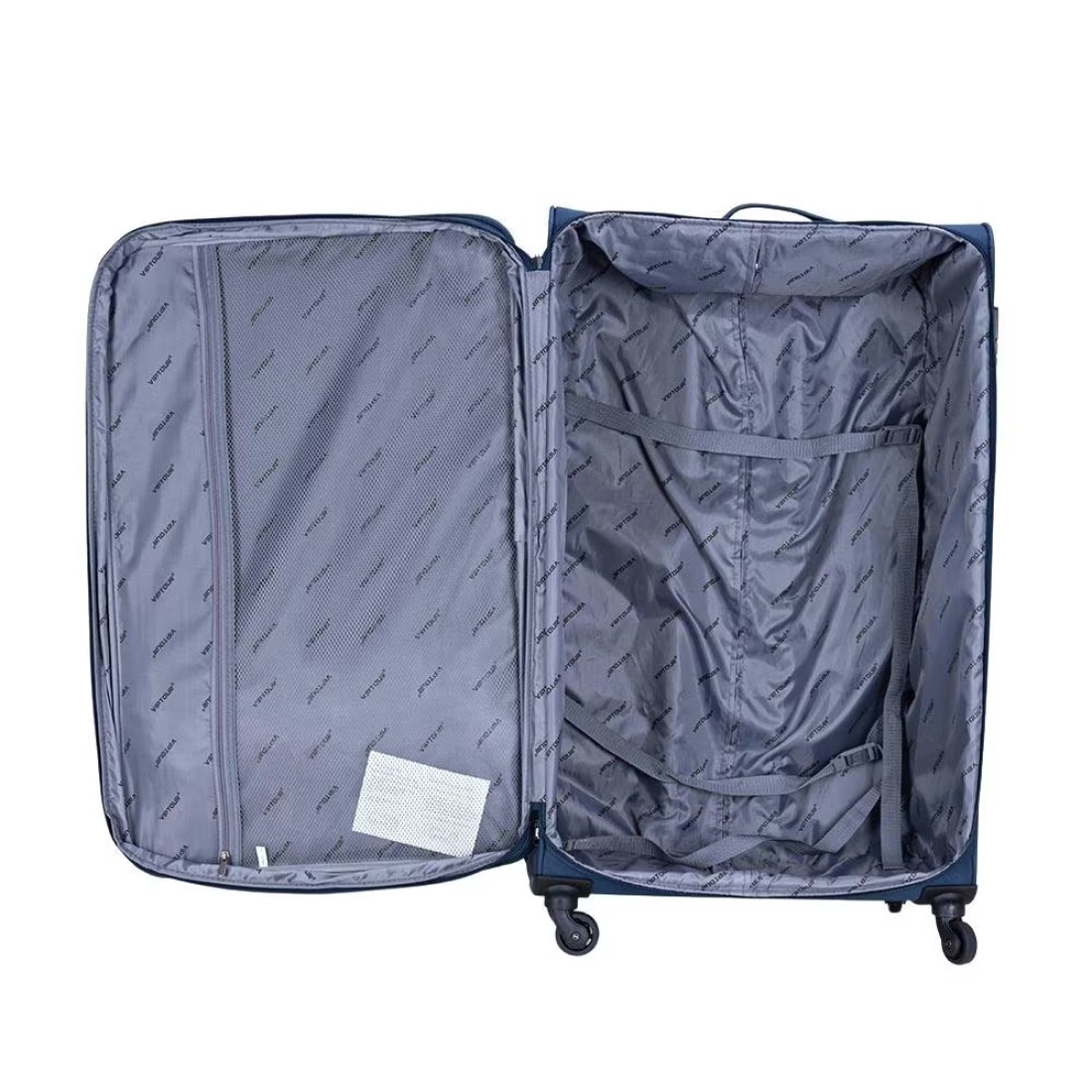VIPTOUR VIPTOUR Set of 4 Light Weight Polyester Jacqard Trolley Luggage With Number Lock 20/24/28/32 Inches