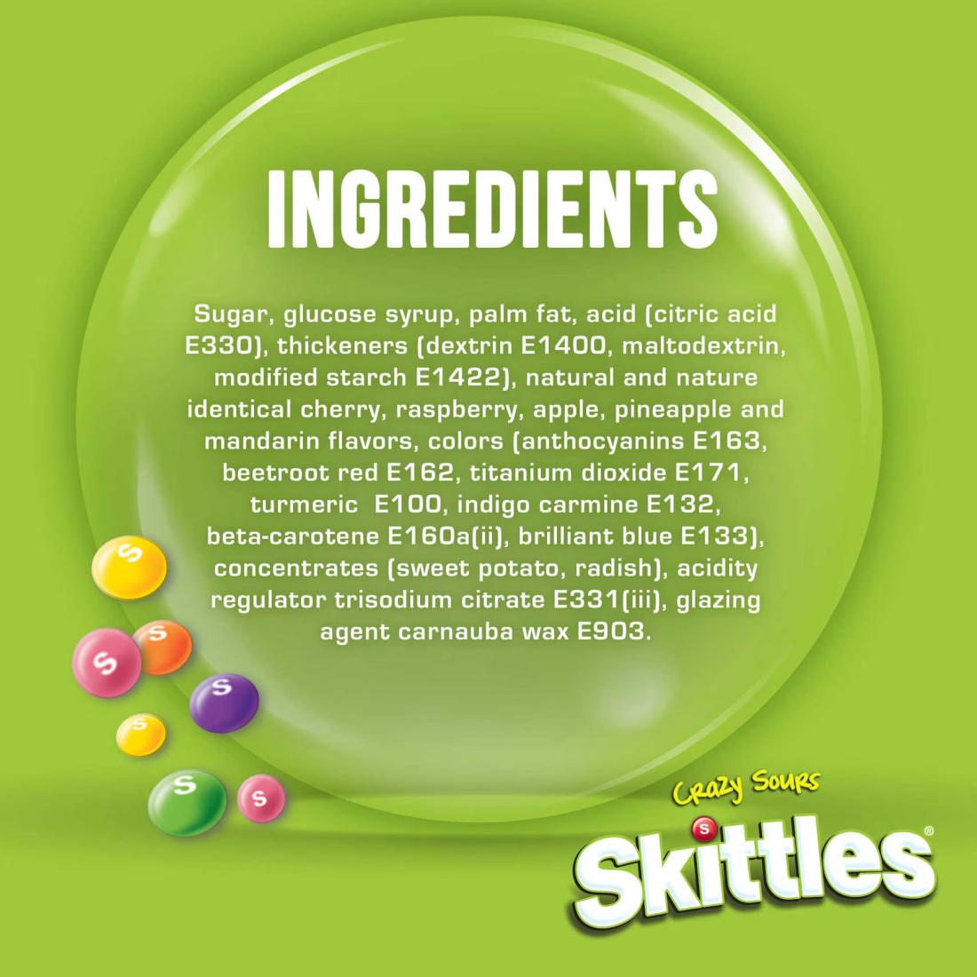 Skittles Crazy Sours Candy, 38g
