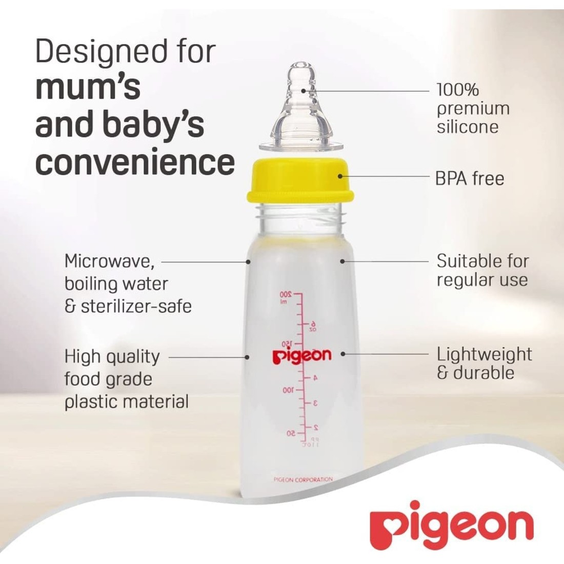 Pigeon Nursing Bottle 26010 Clear 200ml