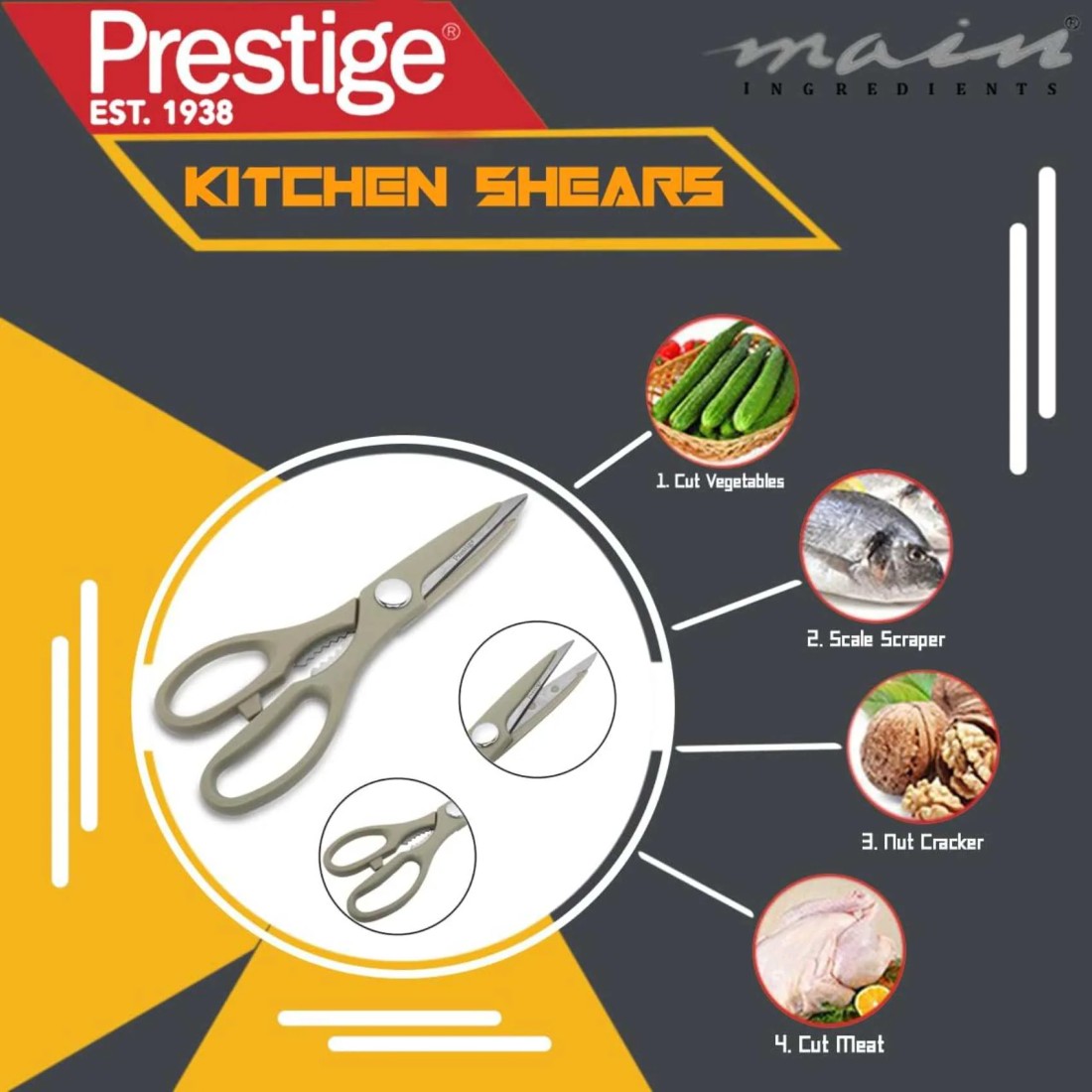 Prestige Stainless Steel Scissors 22cm