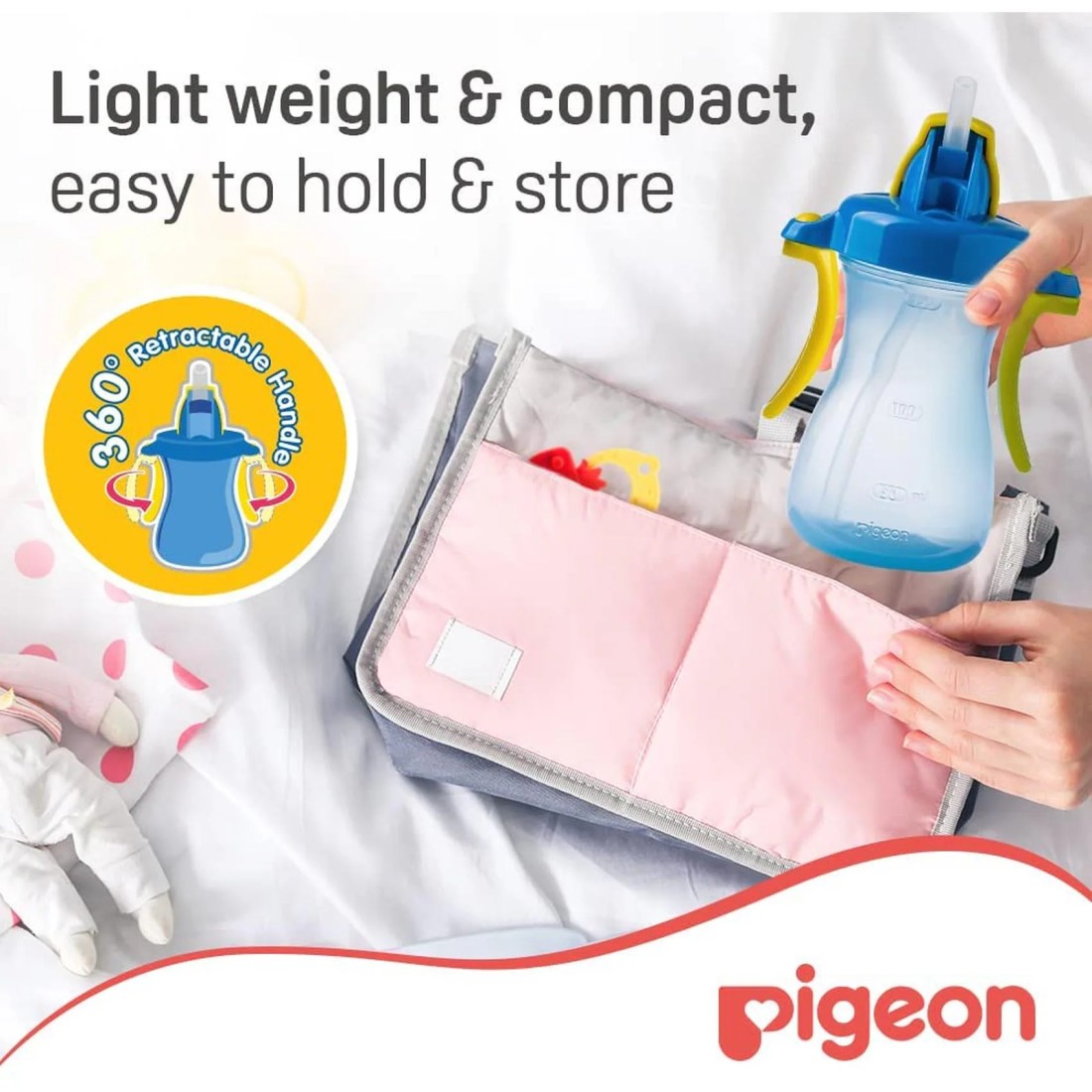 Pigeon Petite Straw Bottle 26149 Blue