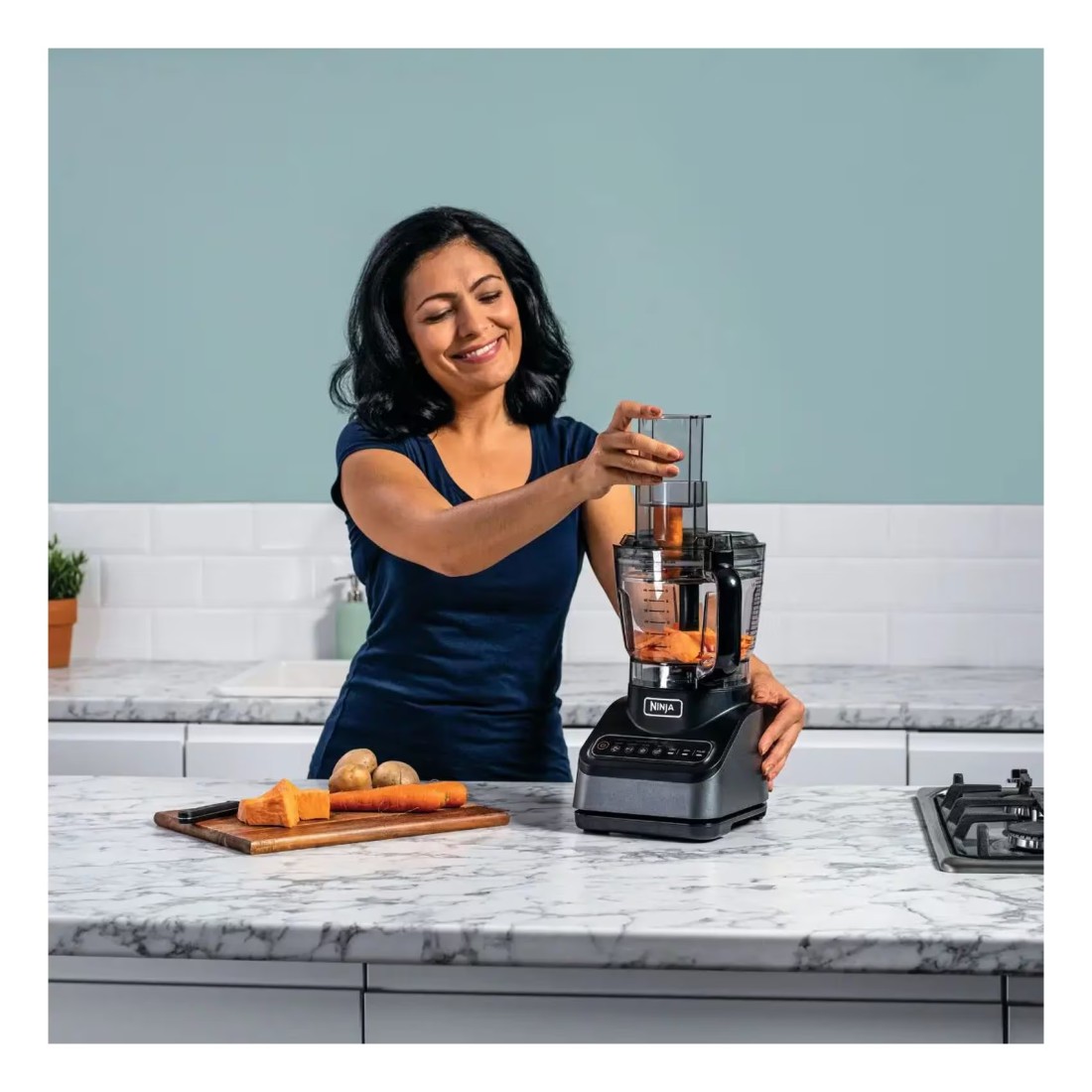 Ninja Food Processor with Auto-iQ BN650ME Grey 2.1L