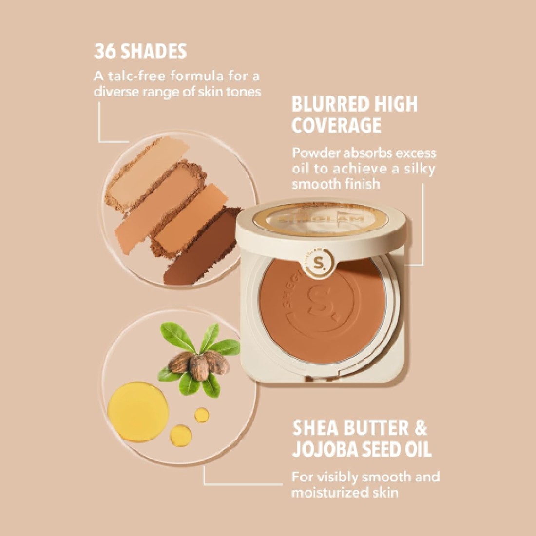 SHEGLAM Skin-Focus High Coverage Powder Foundation