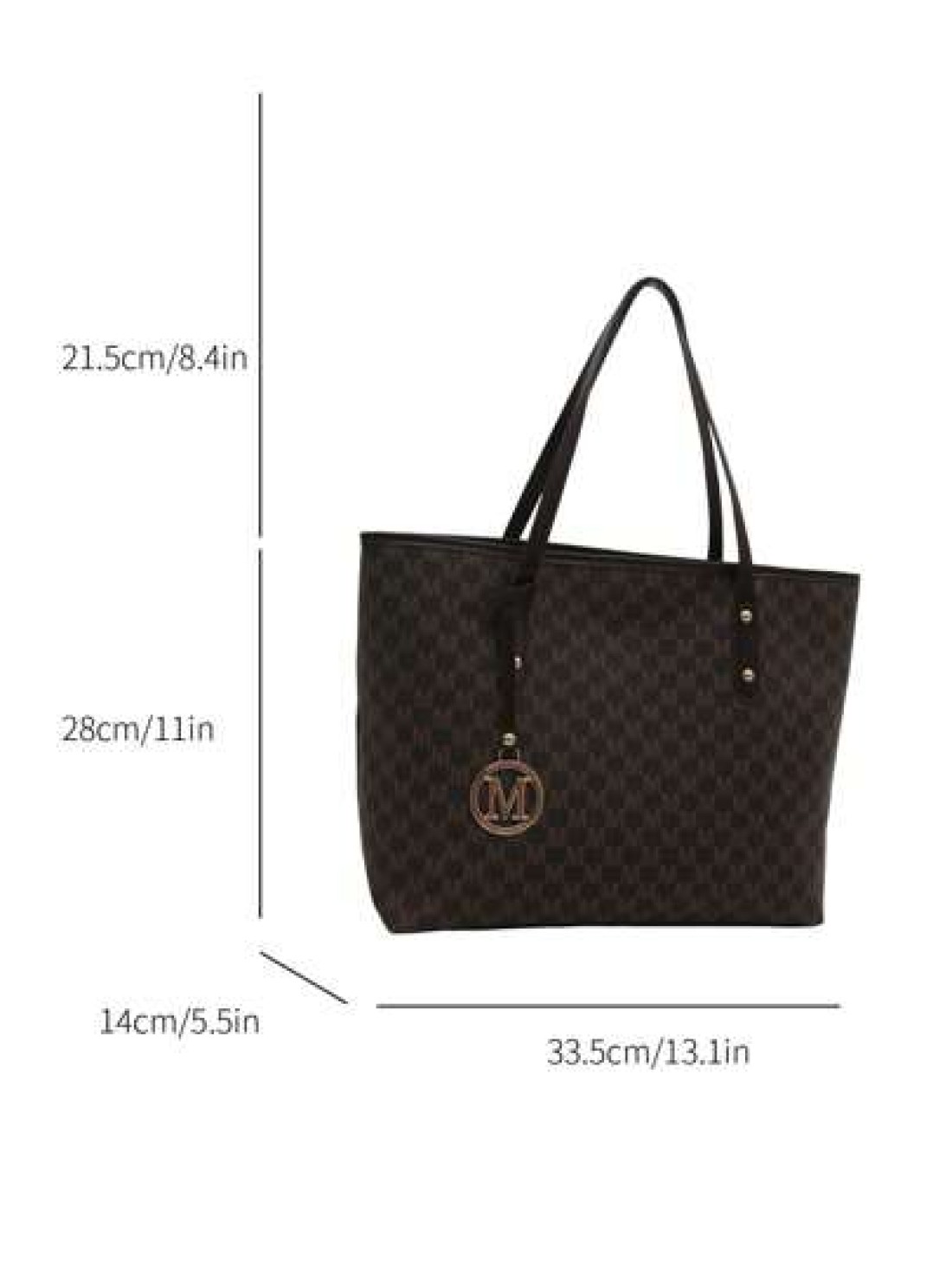 New Fashion Women s Large Capacity Full Body Print Design Letter Pattern Decoration Design Double Handle Tote Bag Suitable For Work And Commuting School Bag Large Capacity Portable Classic Casual Busi