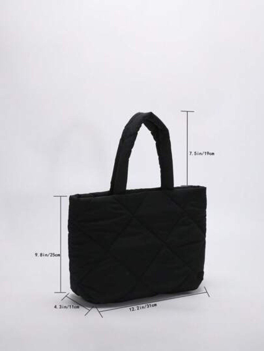 Fashion Lingge Quilted Embroidery Shopping Bag Shoulder Tote Bag Versatile Business Casual Black Bag School Supplies Outdoors Travel Outings Sports Holiday Teacher Gifts Vacation For Teen Girls For Sc