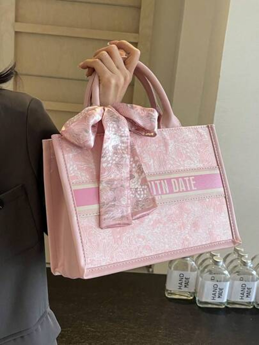 Casual Style Letter Print Large Capacity Top Handle Tote Handbag Nursing Bag Weekend Bag Everyday Bag Etc Perfect For Daily Use Suitable For Traveling Work Or Shopping University College Classroom Com