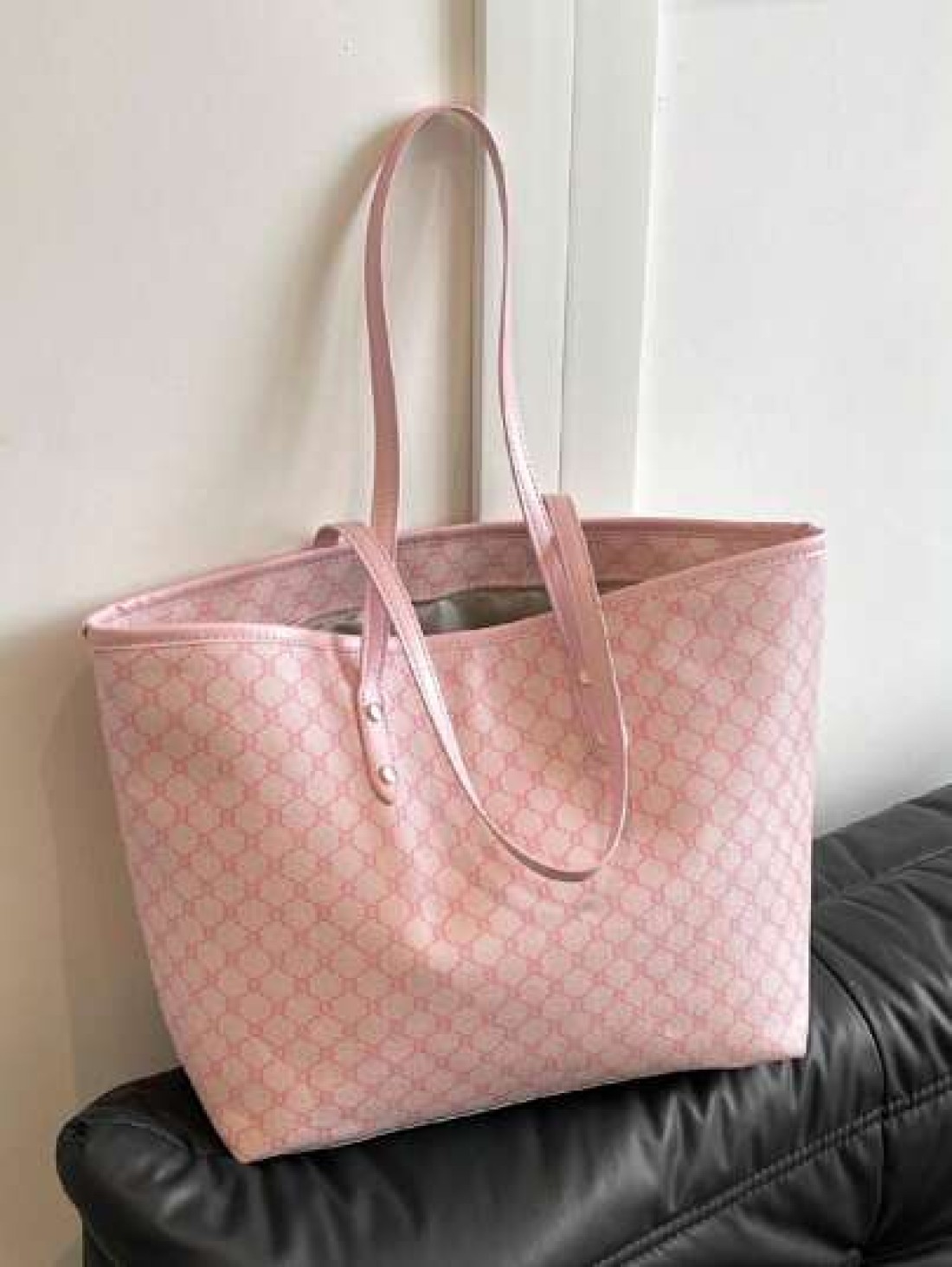 Fashion Versatile Minimalist Geometric Print Luxurious Tote Bag