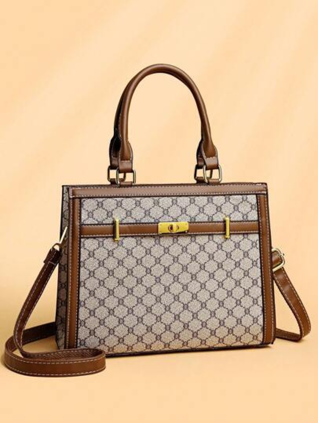 3pcs Set Fashion Floral Print Large Capacity Tote Bag