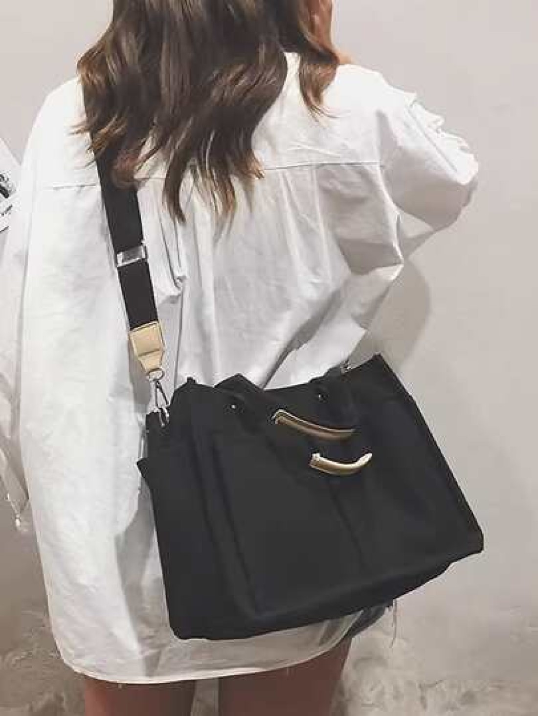 Large Capacity Canvas Tote Bag With Multiple Pockets For Casual Use Simple Canvas Tote Bag Wide Strap Crossbody Bag Multi Pockets Handbag for Travel