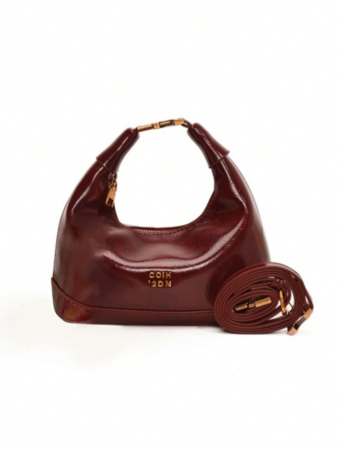 Retro Waxed Leather Burgundy Red Handbag Niche Design And Good Looking Crossbody Bag High End Texture Classic And Elegant Shoulder Bag Versatile For Daily Use Suitable For Daily Matching Photo Shoots