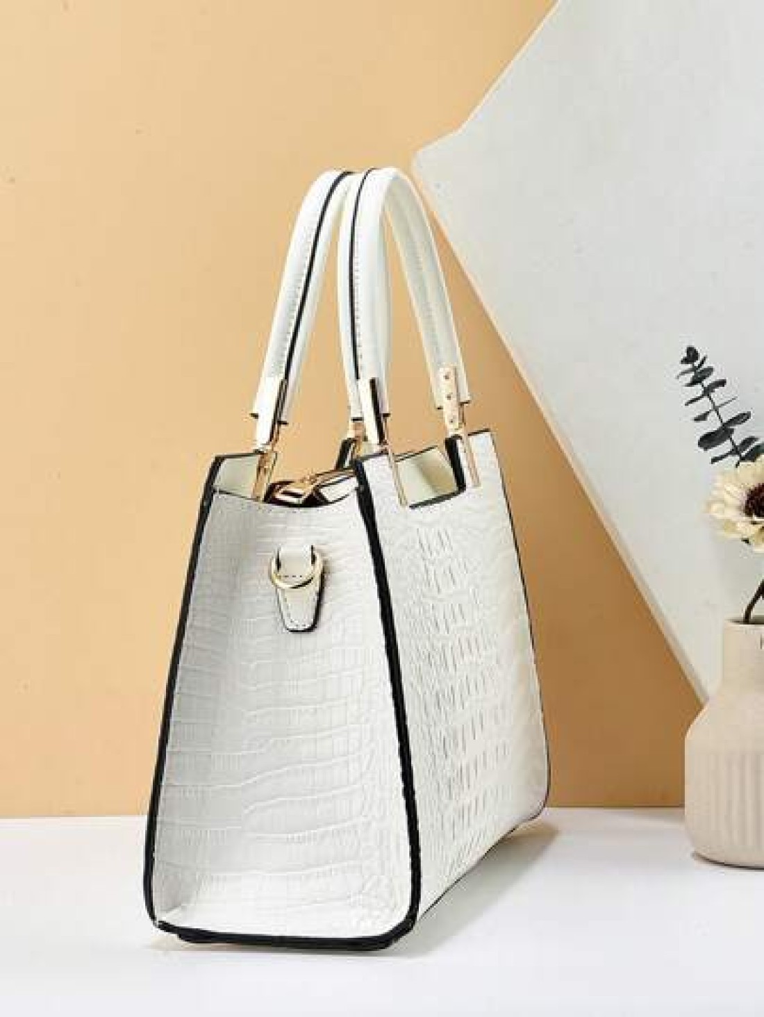 New Crocodile Print Fashionable Elegant Ladies Tote Bag With Casual Style Large Capacity And Detachable Shoulder Strap Best Mothers Day Gift Ideas Mother Day Gifts Mom Gifts Mommy s Essentials Mommy B