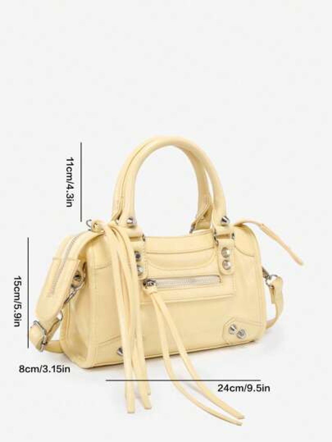 1pc Retro Y2K Motorcycle Punk Grunge Style Women Rivet Decor Multi Pocket Faux Oil Wax Cracked Leather Shoulder Handbag Suitable For Outing Date Party