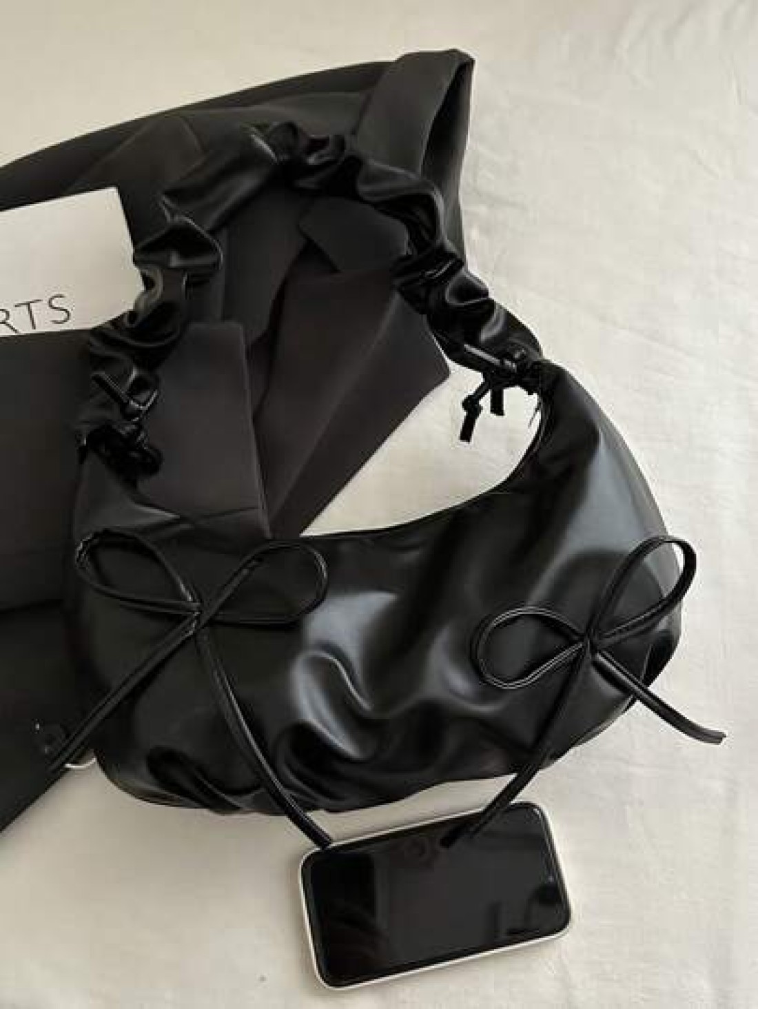 Cross Border Korean Style Elegant Ruffle Cloud Bow Handbag With Chain Shoulder Strap New Fashion Ruffle Underarm Bag