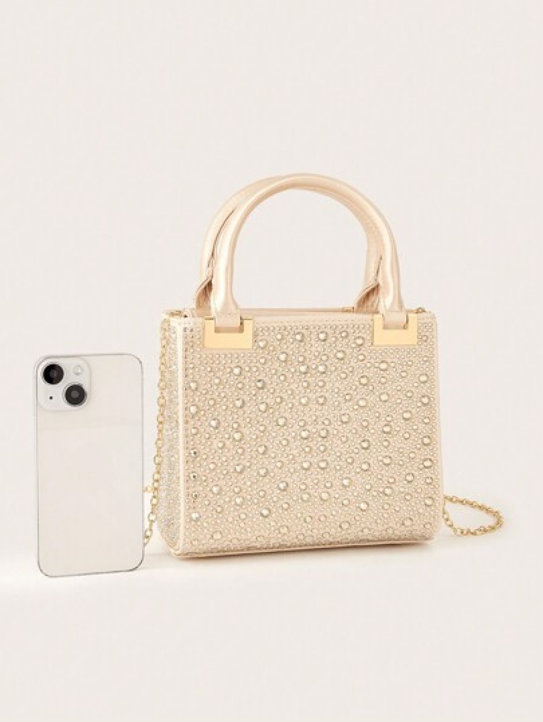 High Quality Luxury Satin Mini Rhinestone Decorated Clutch Bag Elegant Evening Party Handbag Formal Prom Gown Wedding Purse For Ladies Daily Commute Or Dating For Party Wedding Prom Dinner Banquet Mat