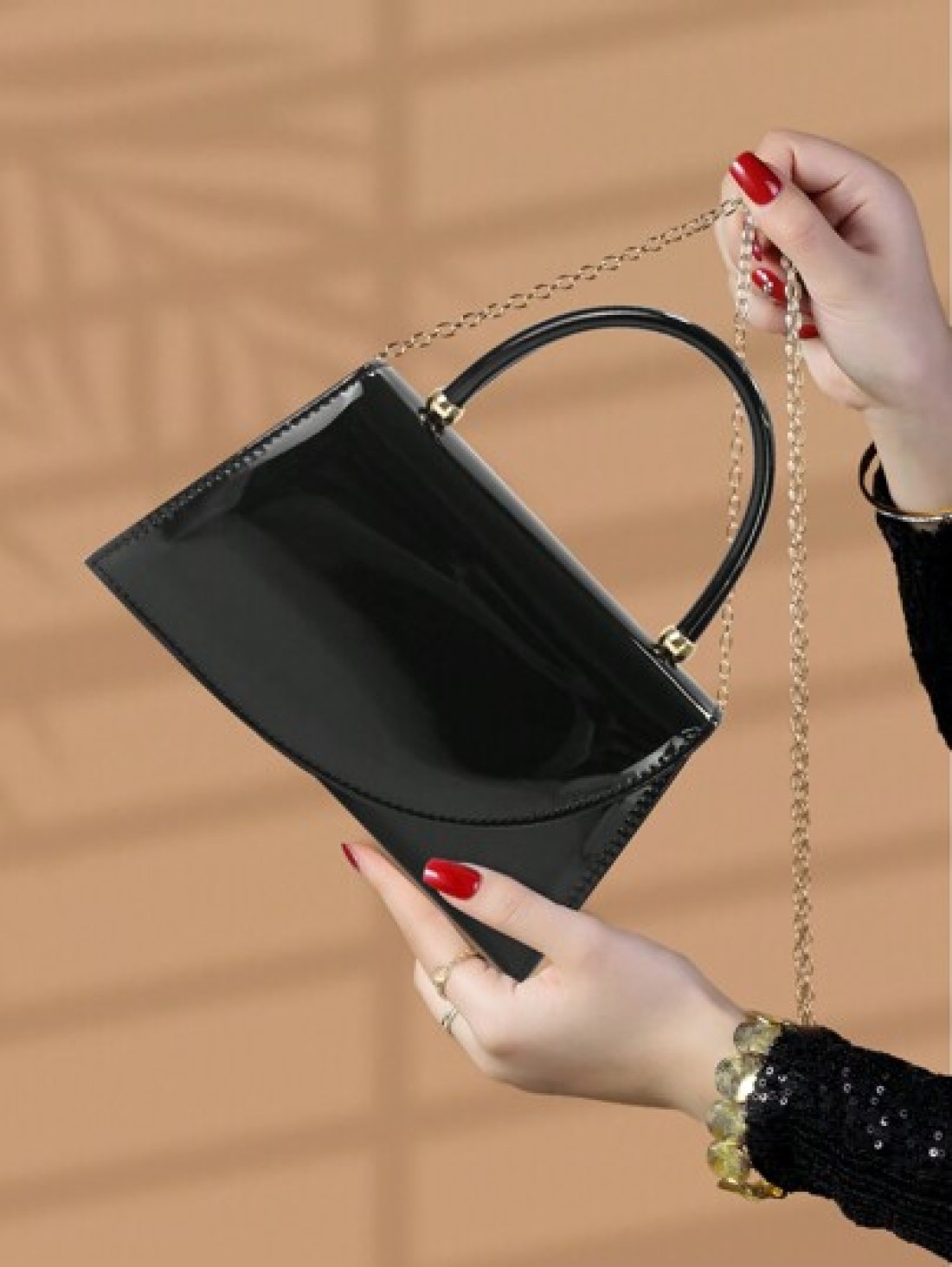 Fashion Solid Color Mirrored Handbag Evening Bag Charming And Elegant Women s Business Bag Suitable For Party Girls College Students Brides Match With Party Dresses Wedding Dresses Evening Dresses Tig