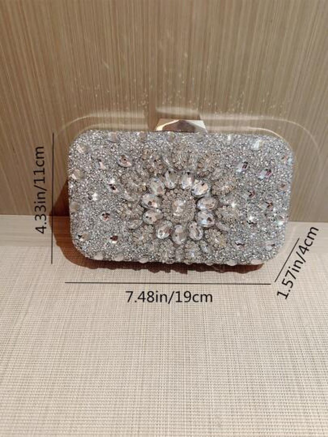 Moonlit EveBag Rhinestone Decor Women s Evening Bag