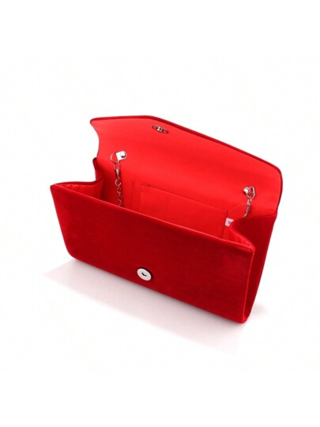 Red Color Women Evening Bags Cover Envelope Design Pary Wedding Girl Handbags With Chan Shoulder Clutch Velvet Fashion Purse