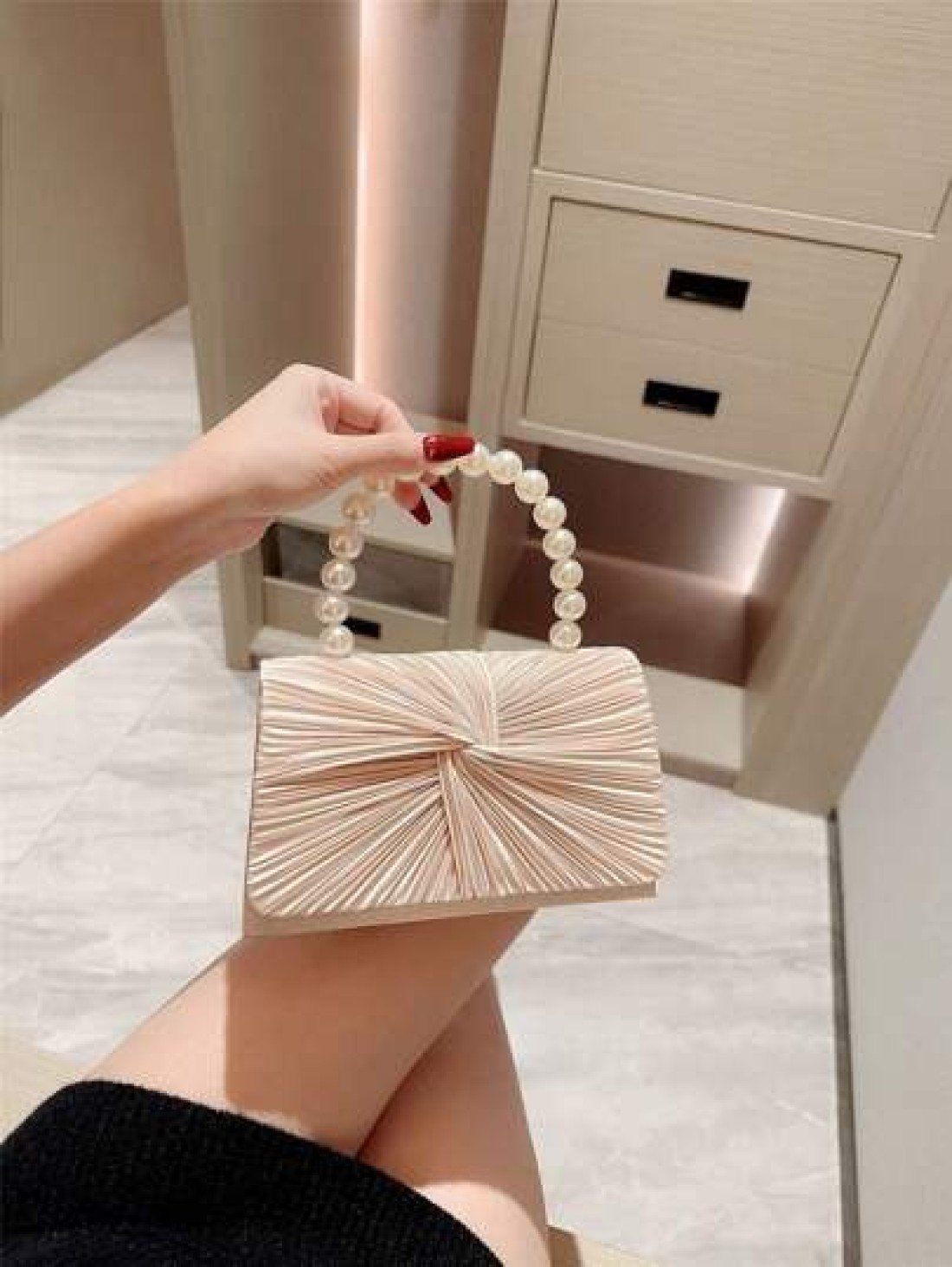 Women s Elegant Butterfly Decor Box Shaped Evening Bag With Faux Pearl Handle Romantic For Wedding Formal Party Banquet Or Prom Elegant Pearl Bag