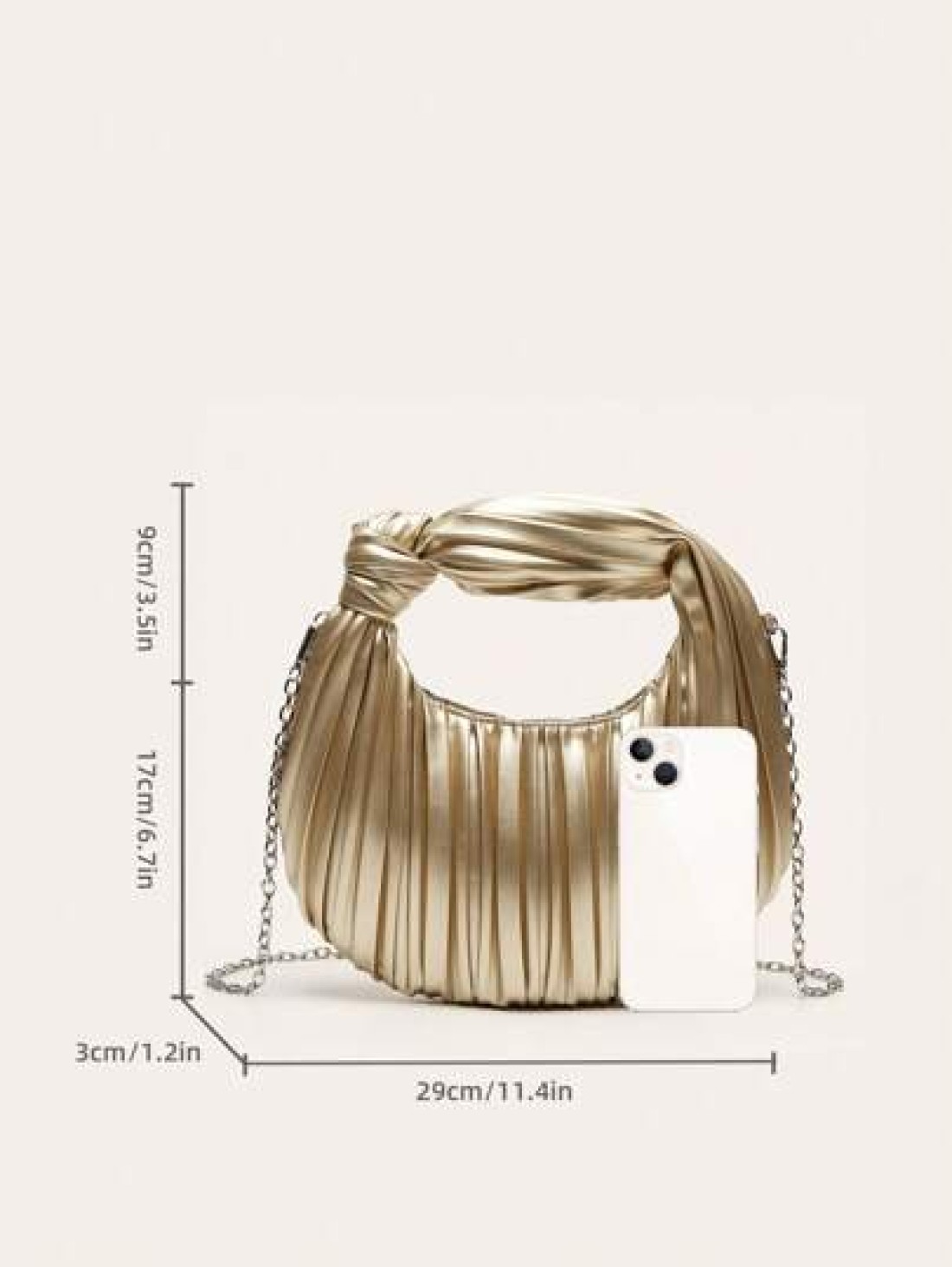 zijinling Women Ruched Handbag New Cloud Bag Versatile High End Crescent Shaped Evening Bag Dumpling Bag