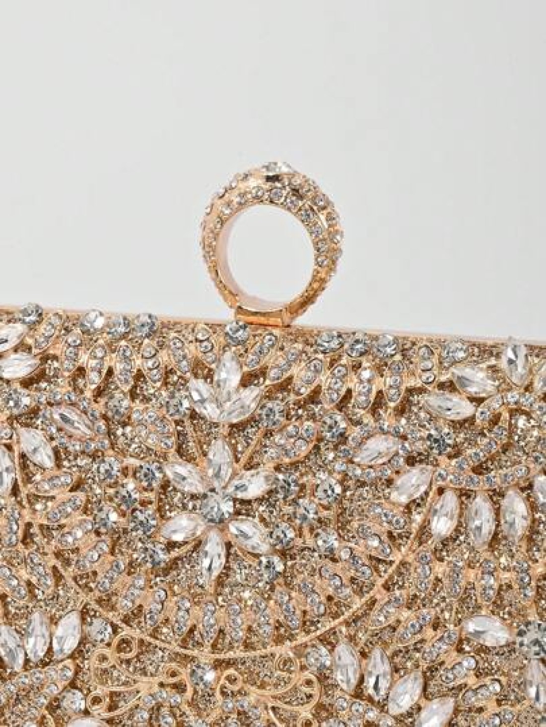 Elegant Women s Crystal Decorated Evening Clutch Luxury Glittering Box Shape Handbag Suitable For Weddings Galas Formal Events Party Purse Women s Top Handle Shoulder Crossbody Bag Perfectly Matching