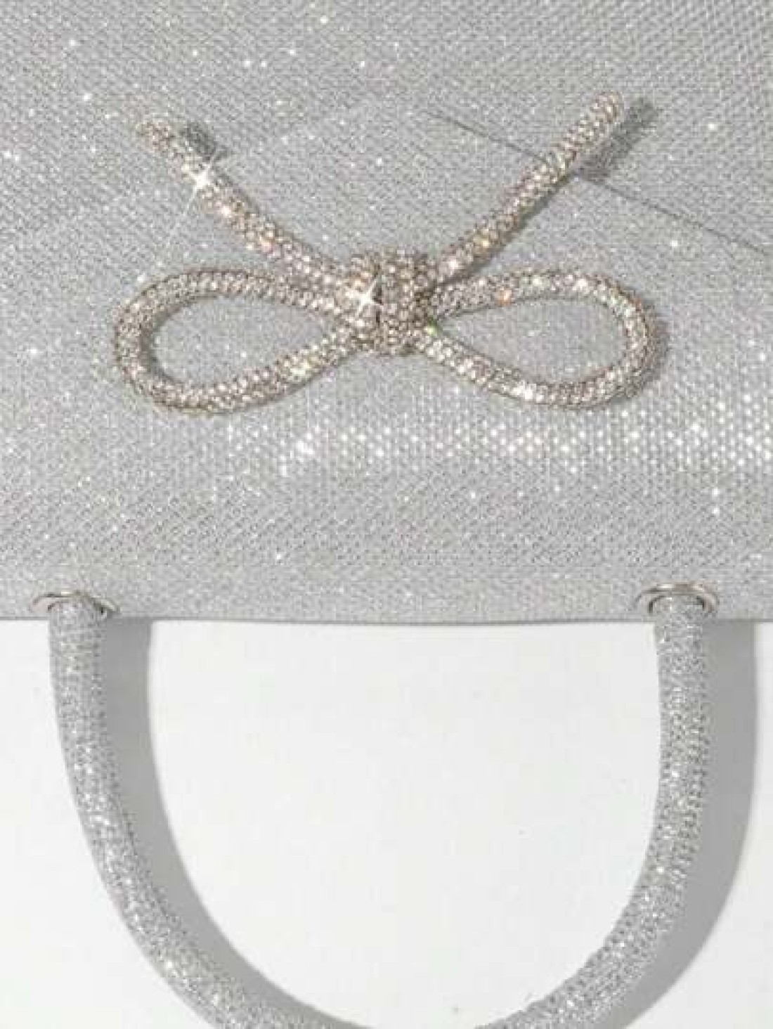 Glitter Bowkont Decorate Purse With Top Handle Evening Bag Black Crossbody Bags Wedding Party Shoulder Bag