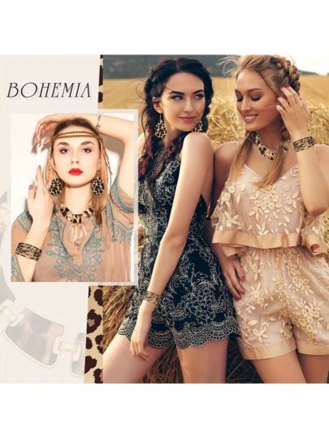 4pcs Leopard Print Jewelry Set For Women Alloy Earrings Bracelet Necklace With Tassel Pendant And Clutch Purse Sexy Street Style Accessories For Daily Wear Vacation And All Seasons