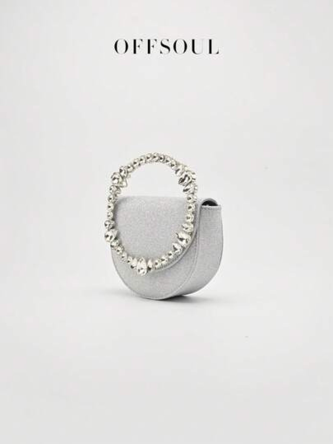 Rhinestone Irregular Circle Evening Clutch Bag New Fashion Party Formal Dress Handbag Shiny Chain Shoulder Crossbody Bag For Women