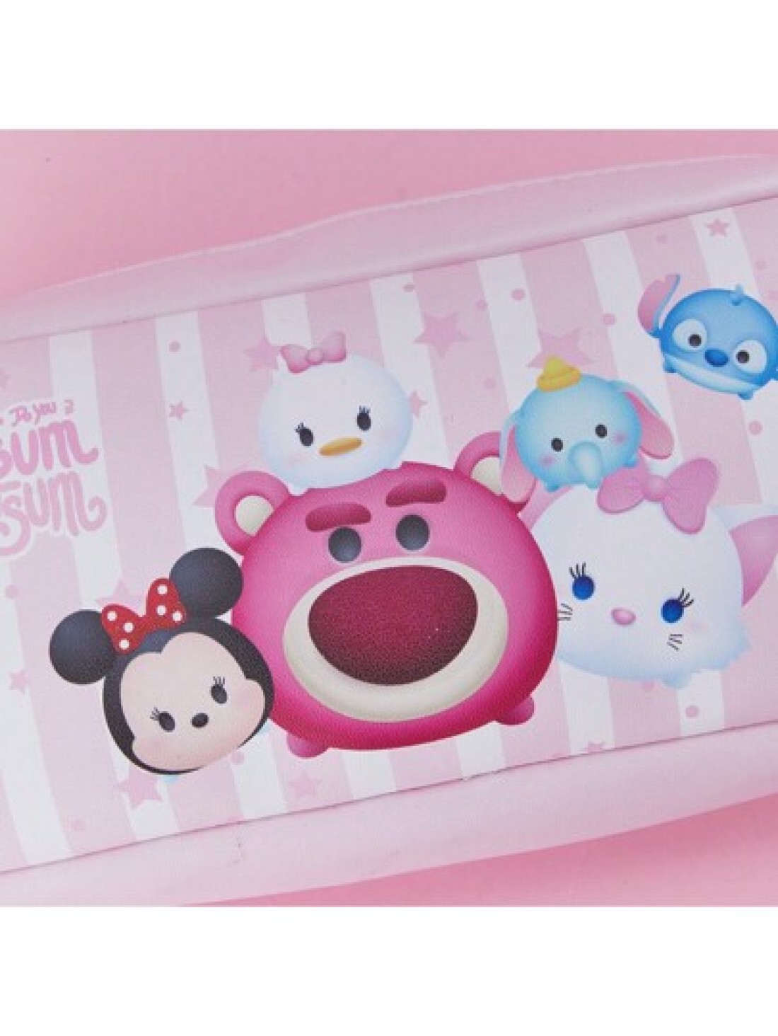 1PC Disney School Pink PU Leather Zipper Gift Bag Makeup Bag Cute Cartoon Printed Pattern Pen Bag Storage Bag Pencil Case Lotso Marie Cat Minnie Dumbo Donald Duck Stitch Birthday Gift Holiday Gift Stu