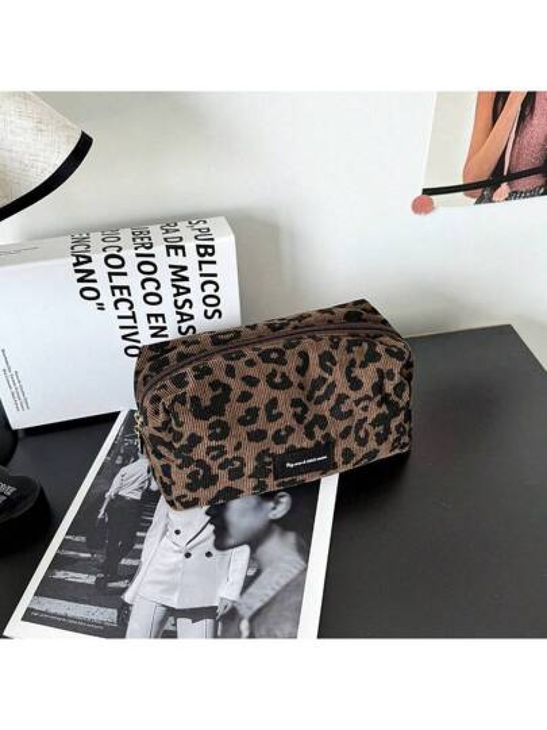New Leopard Print Cosmetic Bag Lipstick Case Large Capacity Makeup Organizer Versatile Design Summer Travel Vacation Home Bathroom Decor Holiday Makeup Organizer