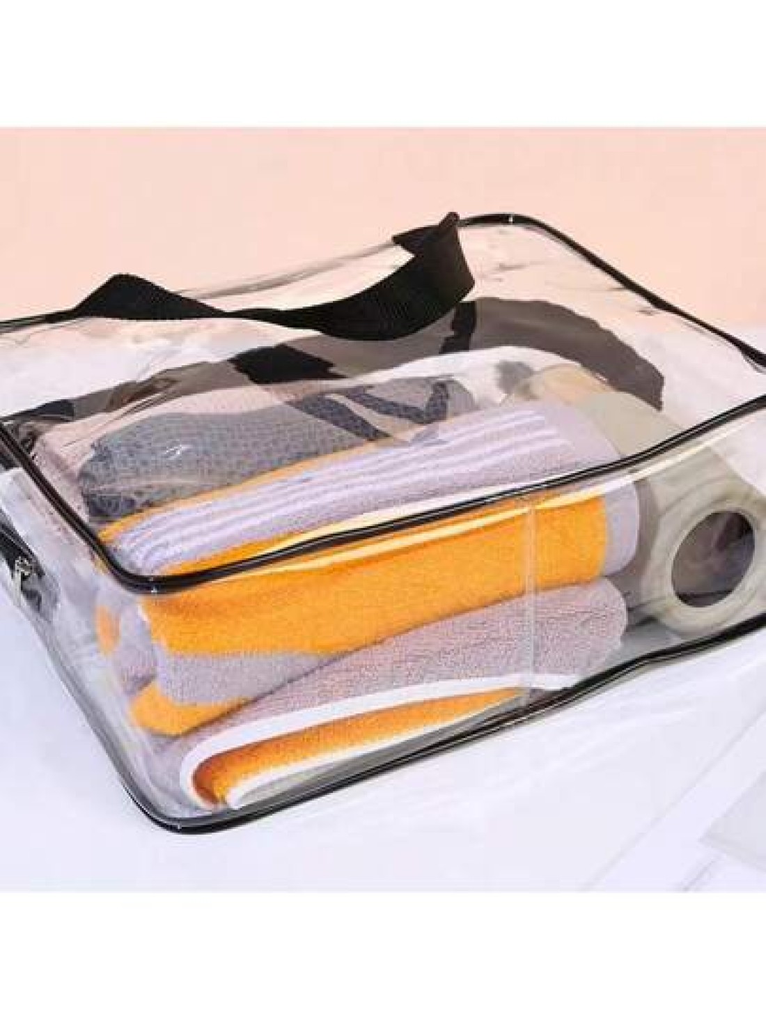 3Pcs Set Transparent Toiletry Bags Large Capacity Travel Organizer Storage Pouch Makeup Cosmetics Bag Multifunction Makeup Bag Beach Pool Spa Gym Bag Large Capacity Travel Toiletries Zipper Storage Ba