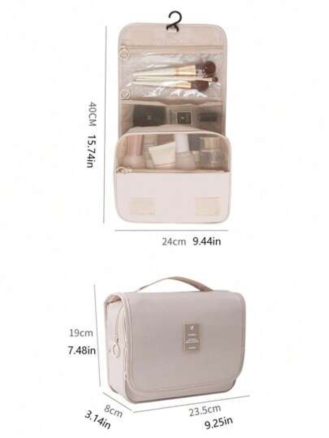 Portable Cosmetic Bag Toiletry Bag With Handle Pu Large Capacity Cosmetic Storage Bag Waterproof Travel Storage Bag Store Cosmetics And Travel Necessities Gift For Women