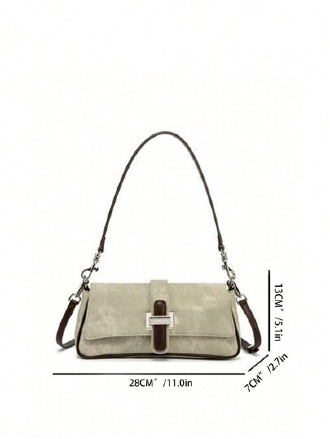 Dedoo 1pc Handbag 2024 New Fashion Handbag Joker Cowboy Long Stick Handbag 2024 New Advanced Texture Niche Original Shoulder And Underarm Slung Suitable For Travel Dating Shopping White Collar Workers
