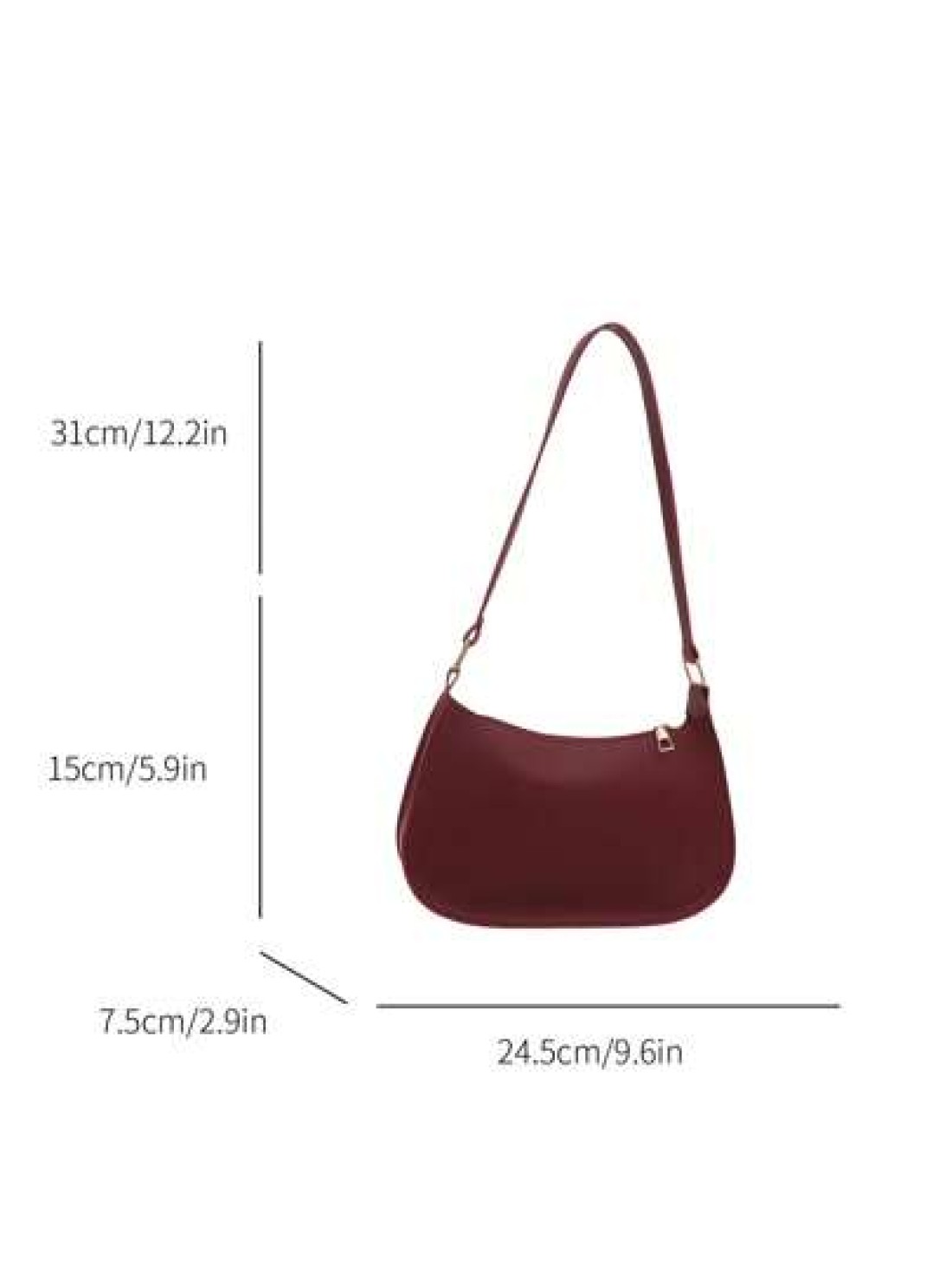 Fashionable Minimalist Shoulder Bag Retro Underarm Bag High End Lightweight Zipper Tote Bag Multifunctional European And American Street Style Elegant Handbag Large Capacity Small Purse Suitable For F
