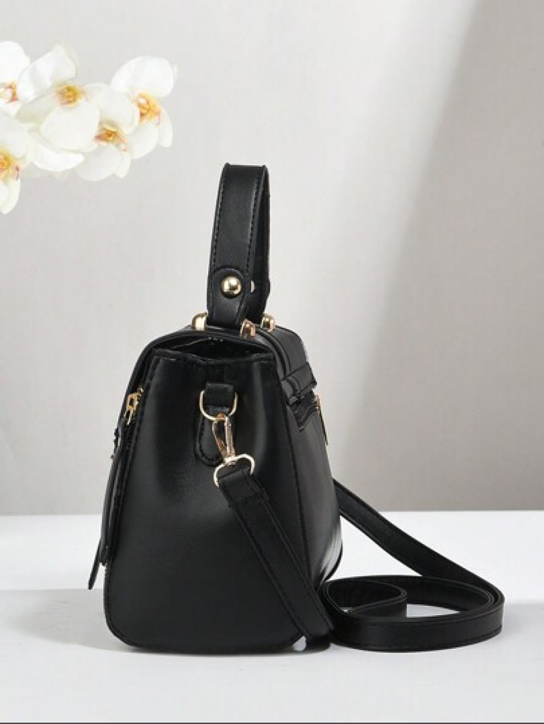 PLANEE Lightweight Business Clamshell Square Bag With Top Handle Shoulder Small Bag Fashionable Crossbody Bag High End Solid Color Small Square Bag Classic Versatile Commuter Small Bag Ideal For Offic