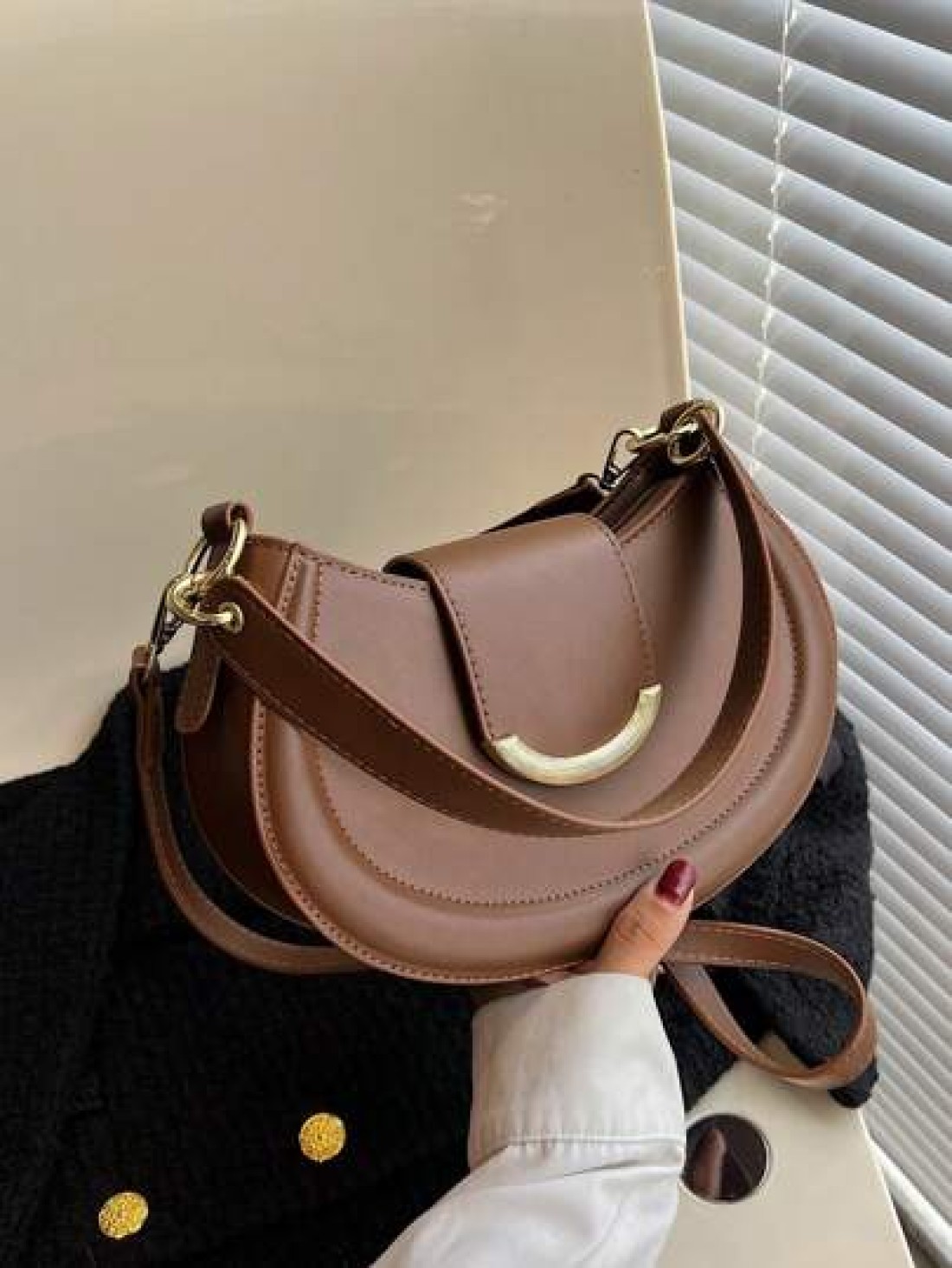 Women s Simple PU Handbag Shoulder Bag Crossbody Bag Clutch Bag Multifunctional Bag